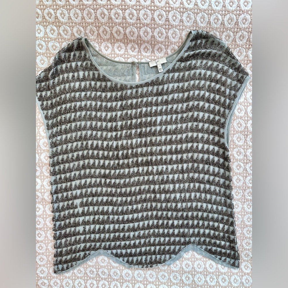 Joie Silk Beaded Top size small